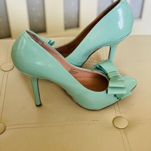 Mint green heels